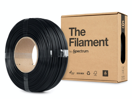 3D plastikas PLA juodas (midnight black) 1kg refill pakuotė The Filament by Spectrum