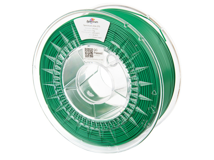 3D plastikas ASA 275 žalias (forest green) 1kg Spectrum