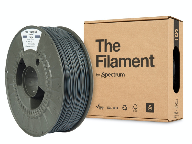 3D plastikas PET-G pilkas (basalt grey) 1kg The Filament by Spectrum