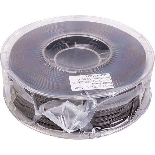 3D spausdinimo plastikas TPU, 1.75mm, 1kg, juodas