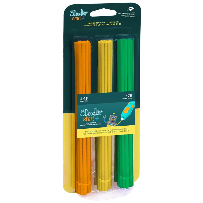 3Doodler Start 3DS-ECO-MIX2-75 eksploatacinė medžiaga 3D spausdintuvams Kompostuojamas plastikas Žal