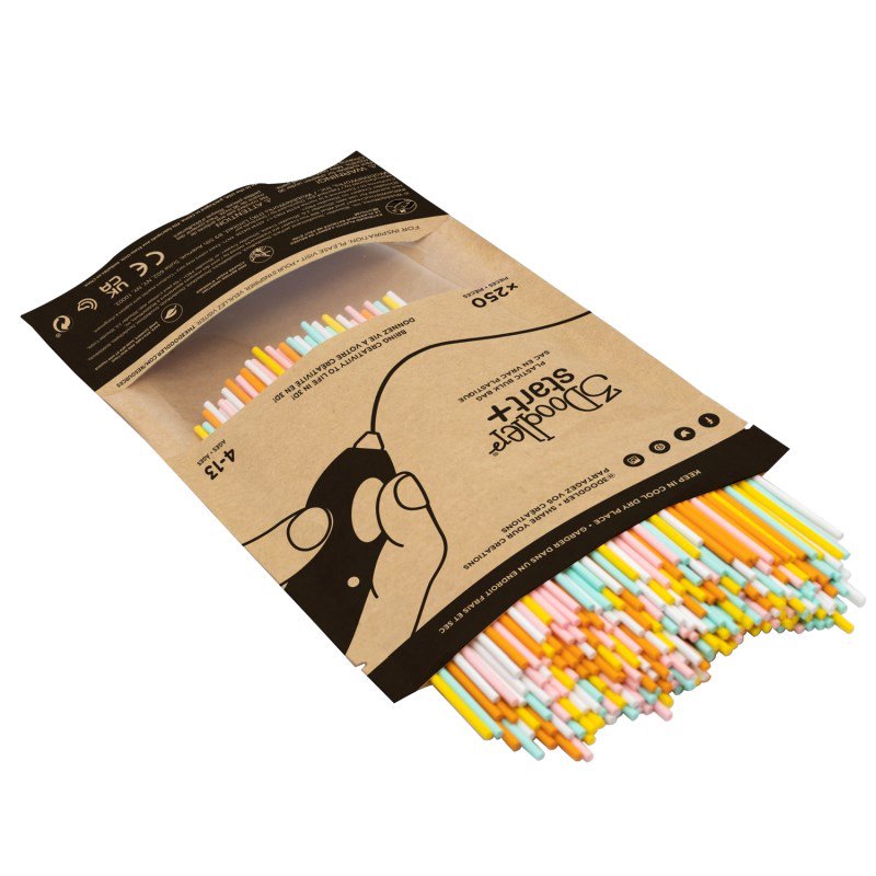 3Doodler Start Eco Plastic - Fire and Ice Mixed Bag 250 Kompostuojamas plastikas Oranžinė, Turkis