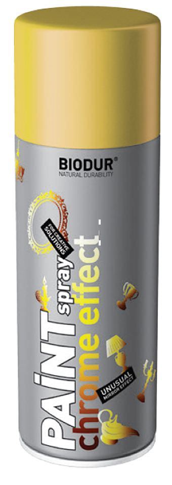 Purškiami chromo efekto emaliniai dažai BIODUR SUPERCHROM CHROMO, sidabro sp., 400 ml