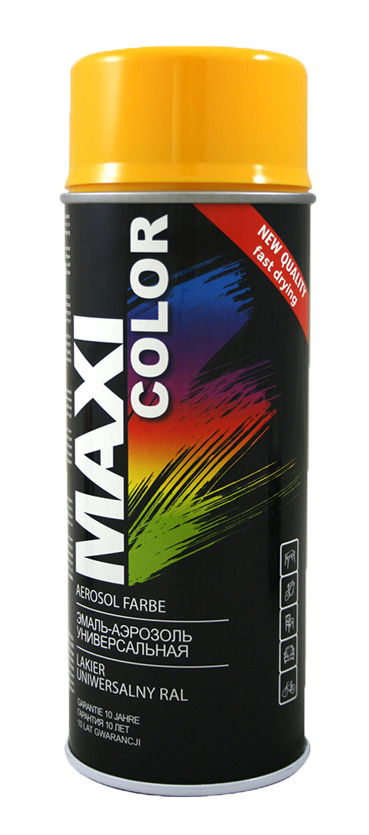 Purškiami dažai MAXI-COLOR RAL1003, signalinės geltonos sp., 400ml