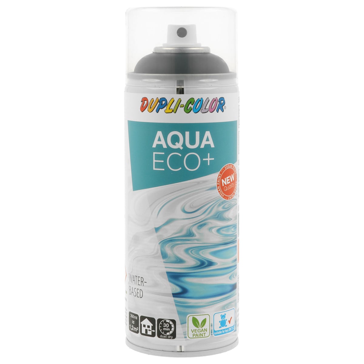 Purškiami dažai DUPLI-COLOR AQUA RAL9005, Deep black, matiniai, 350 ml