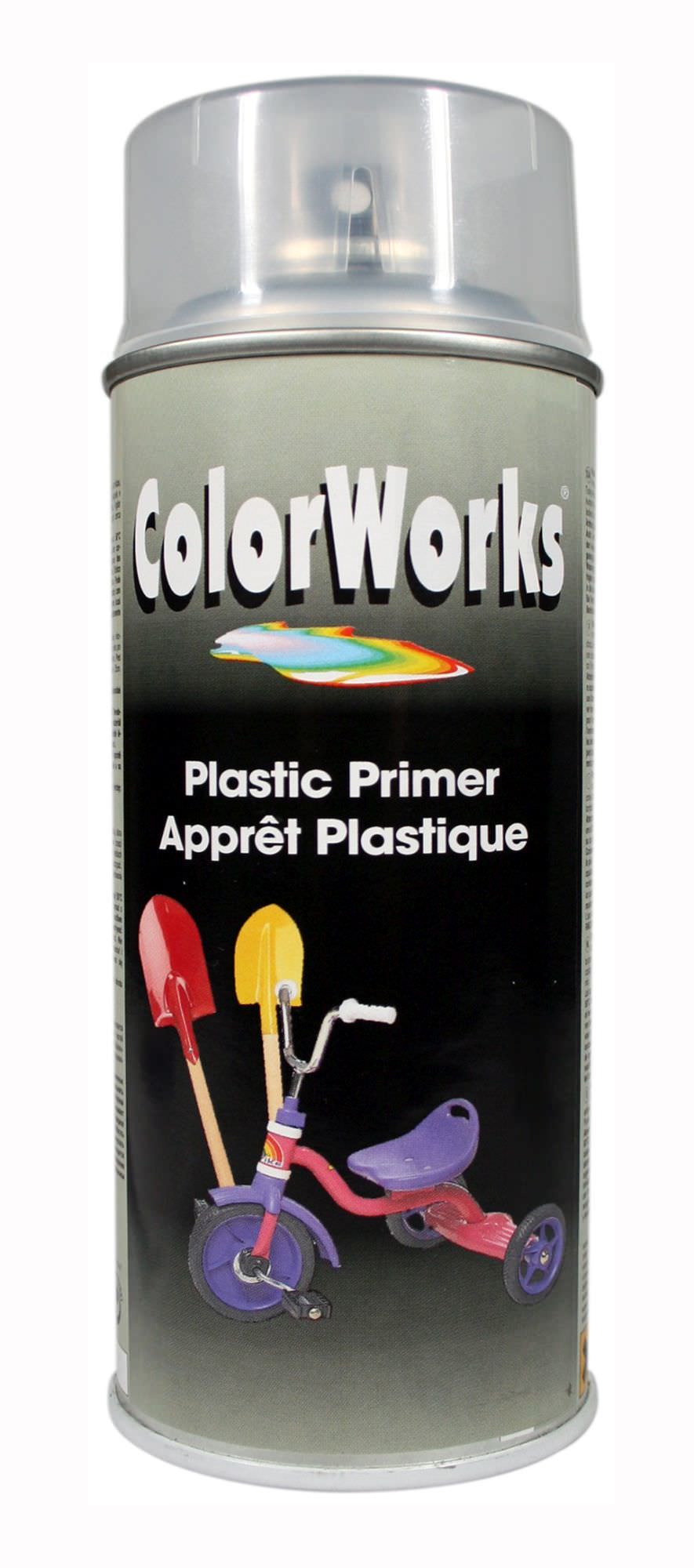 Purškiamas ant plastikinių paviršių gruntas COLOR WORKS, 400 ml