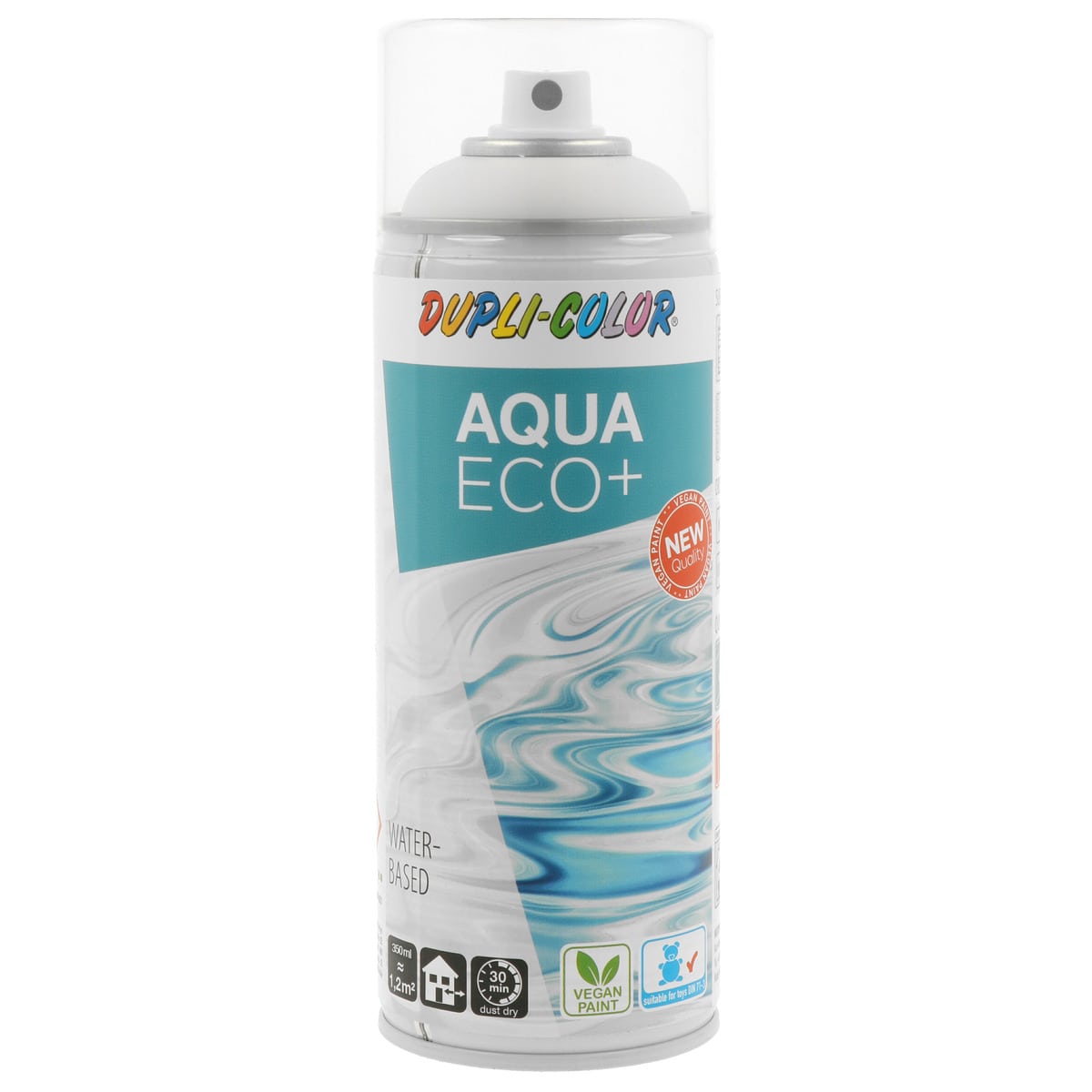 Purškiami dažai DUPLI-COLOR AQUA RAL9010, Pure white, matiniai, 350 ml