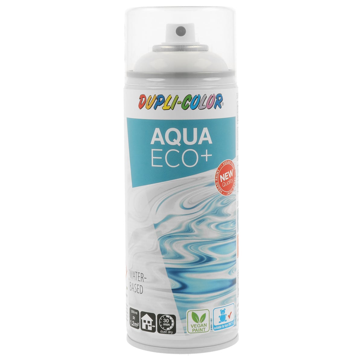 Purškiami dažai DUPLI-COLOR AQUA RAL9010, Pure white, blizgūs, 350 ml