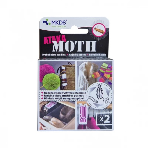 Pakabukai nuo kandžių Ataka Moth 2 vnt.