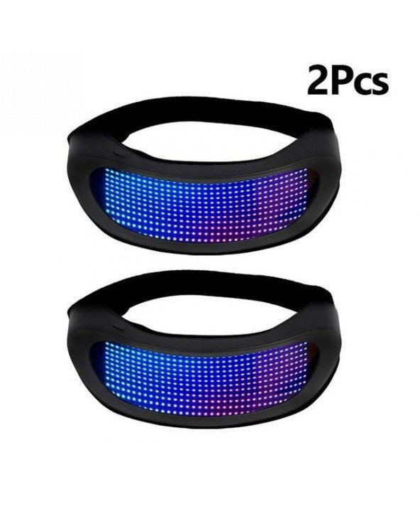 LED akiniai Bluetooth DIY Šviečiantys Rave Party Akiniai Festivaliai Akiniai nuo saulės Gafas Šviečiantys Akiniai Neoniniai