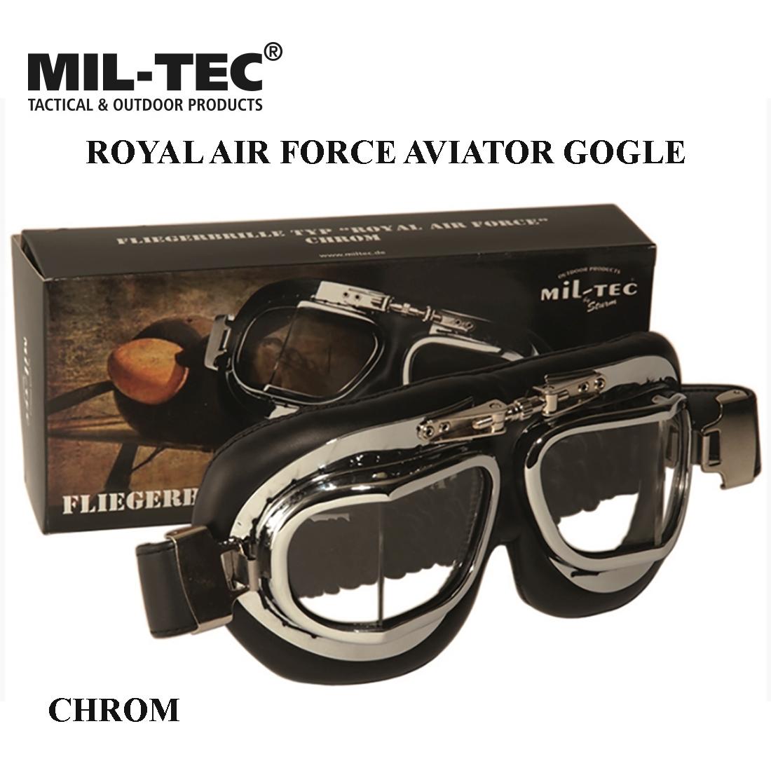 Mil-tec Karališkųjų oro pajėgų lakūnų akiniai chrom BLT išsiuntimas 1-3 d.