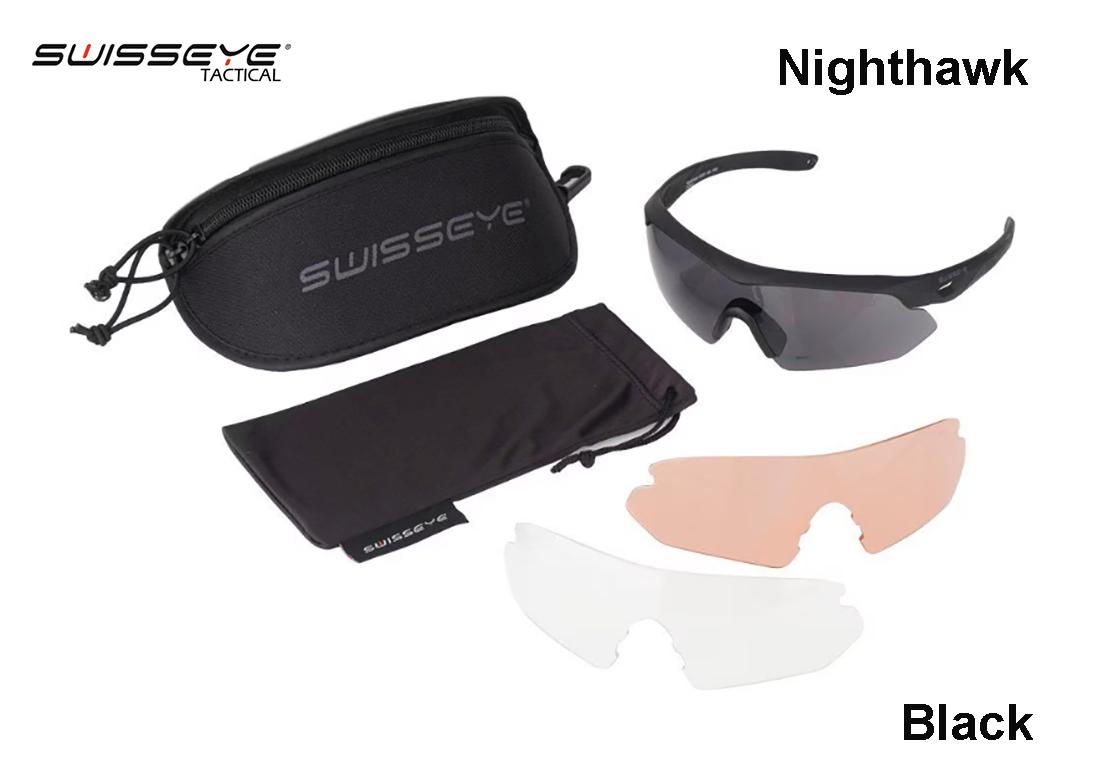 Taktiniai akiniai Swiss Eye Nighthawk Juodi MLP išsiuntimas 9 d.