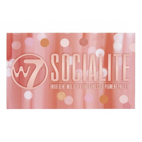 W7 Cosmetics Socialite Pressed Pigment Palette Akių šešėlių paletė, 17g