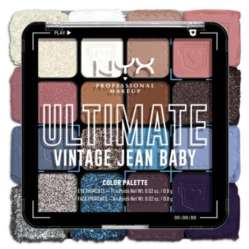 NYX Professional Makeup Ultimate Shadow Palette Akių šešėlių paletė, Vintage Jean Baby