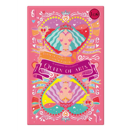 J.Cat Beauty House Of Queens 15 Color Palette Šešėlių paletė akims, Queen Of Arts