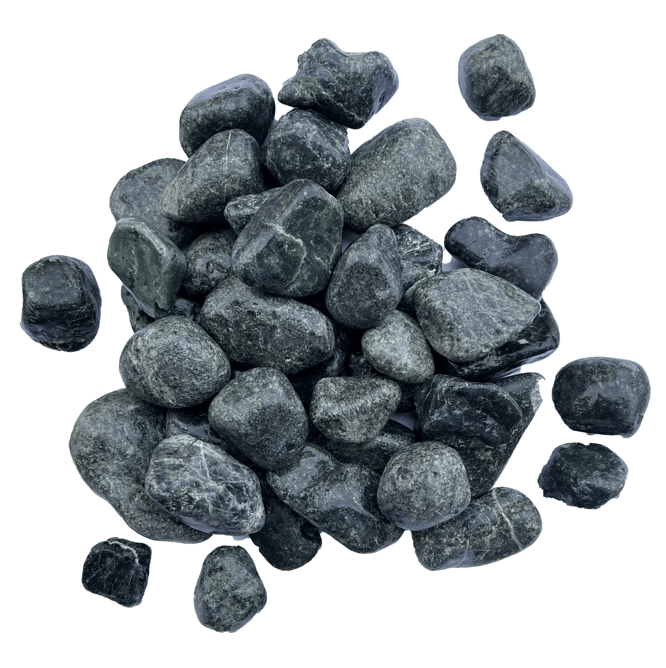 Žali gludinti akmenukai, 1000 kg