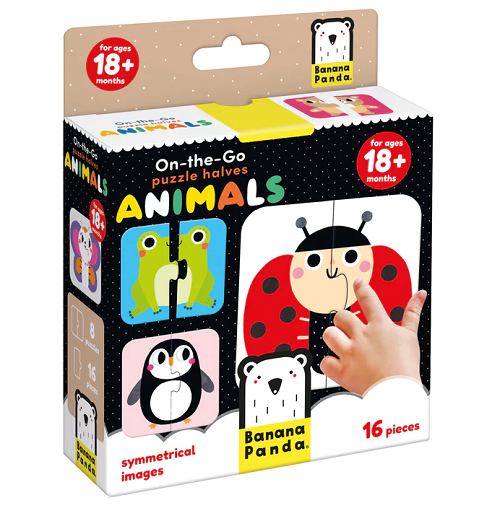 BananaPanda On-the-Go Puzzle Halves Animals 18 m+