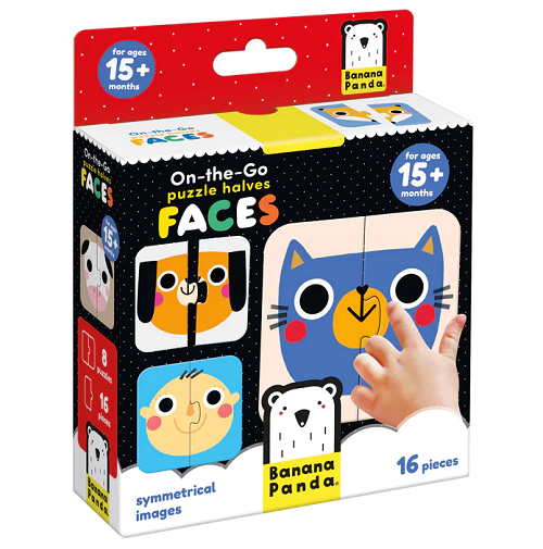 BananaPanda On-the-Go Puzzle Halves Faces 15 m+