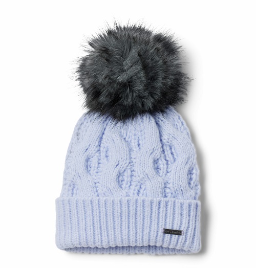 Columbia moteriška žieminė kepurė Boundless Days™ Cable Knit Pom Beanie. Spalva žydra