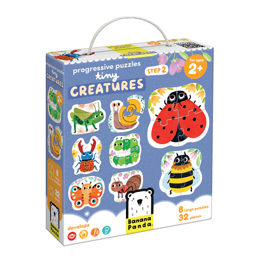 BananaPanda Progressive Puzzles Tiny Creatures 2+