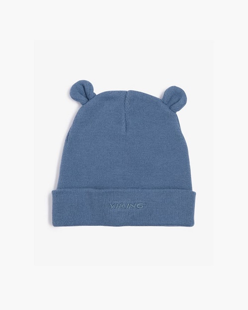 Viking pavasario - rudens kepurė Play Kids Cotton Beanie Ears. Spalva jūros mėlyna