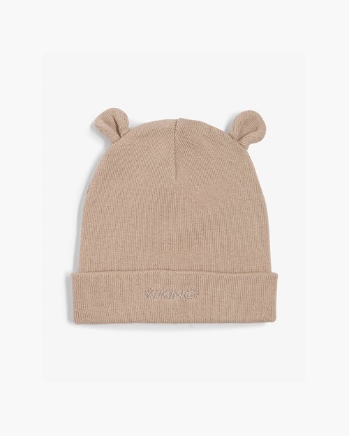 Viking pavasario - rudens kepurė Play Kids Cotton Beanie Ears. Spalva smėlio spalvos