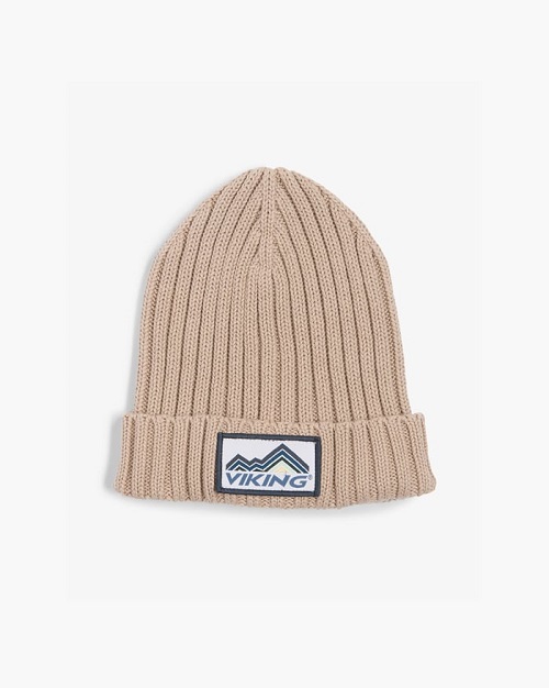 Viking pavasario - rudens kepurė Play Kids Cotton Beanie. Spalva smėlio spalvos