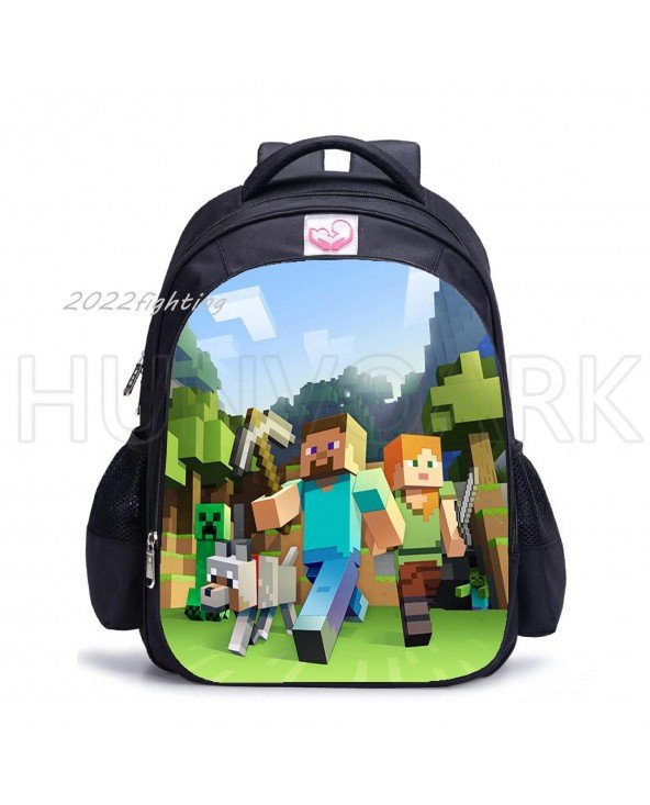 MINECRAFT Vaikų mokyklinė kuprinė Pradinė mokykla mergaičių berniukų kuprinės Cartoon