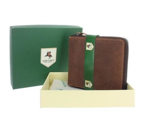 Vyriška odinė piniginė Visconti 702 Hunter, ruda