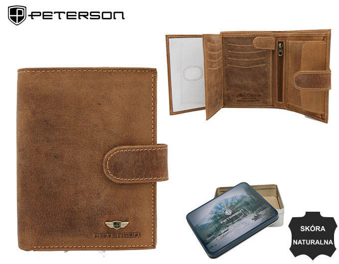 Natūralios odos piniginė vyrams Peterson PT147