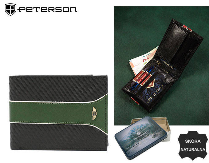 Natūralios odos piniginė vyrams Peterson PT157
