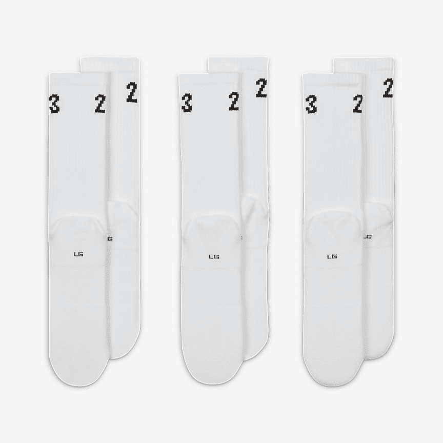Jordan Essential Crew Dri-Fit Kojinės (3 Poros) - Dydis S (DA5718-100 Kojinės)