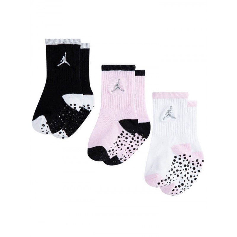 Jordan Speckle Crew Kojinės Neslystančiu Padu (3 Poros) - Dydis 12-24 M (NJ0272-A9Y Kojinės)