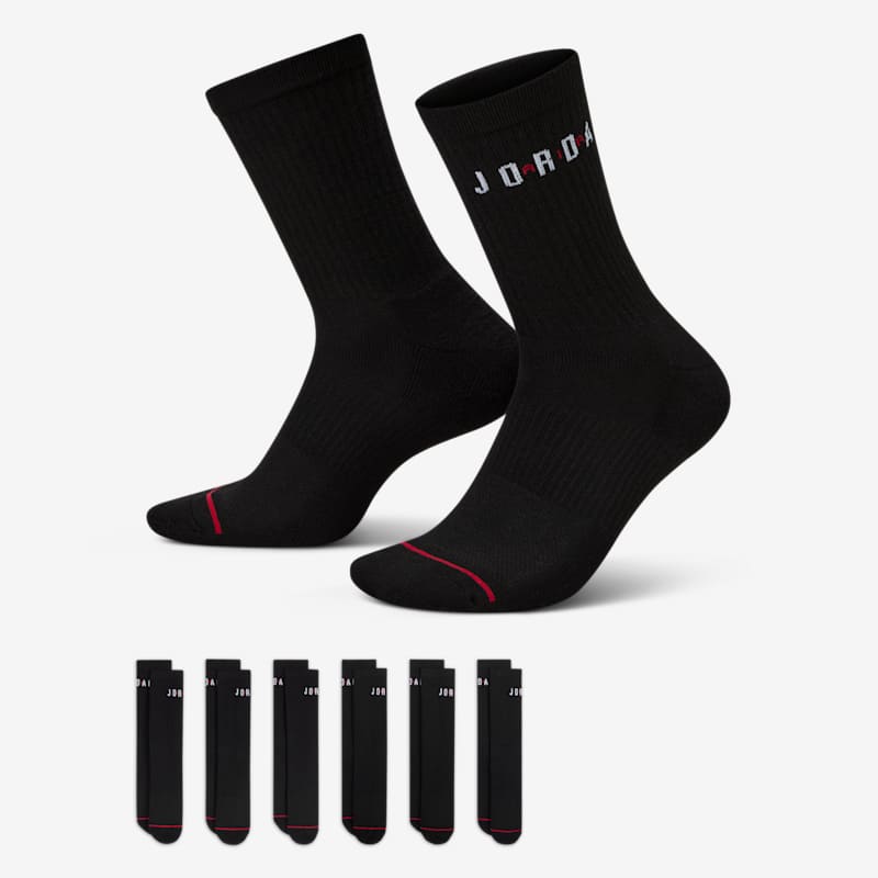 Jordan Everyday Crew Dri-Fit Kojinės (6 Poros) - Dydis S (FZ2051-010 Kojinės)