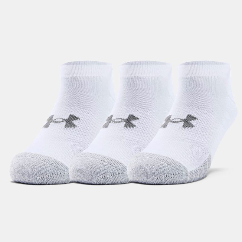 Under Armour HeatGear No Show kojinės (3 poros) - Dydis XL (1346755-100 Kojinės)