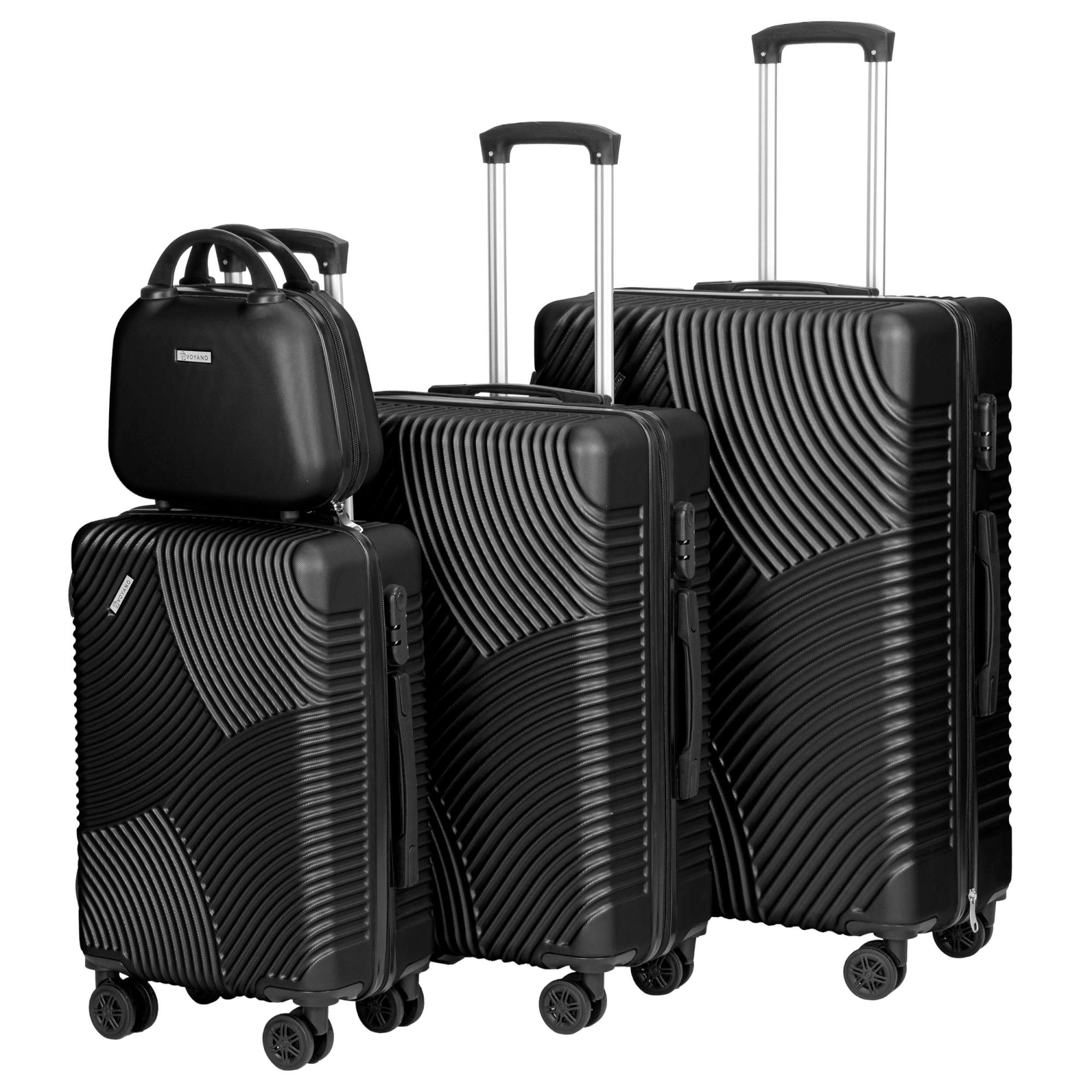 AZORES kelioninių lagaminų rinkinys BLACK 4in1