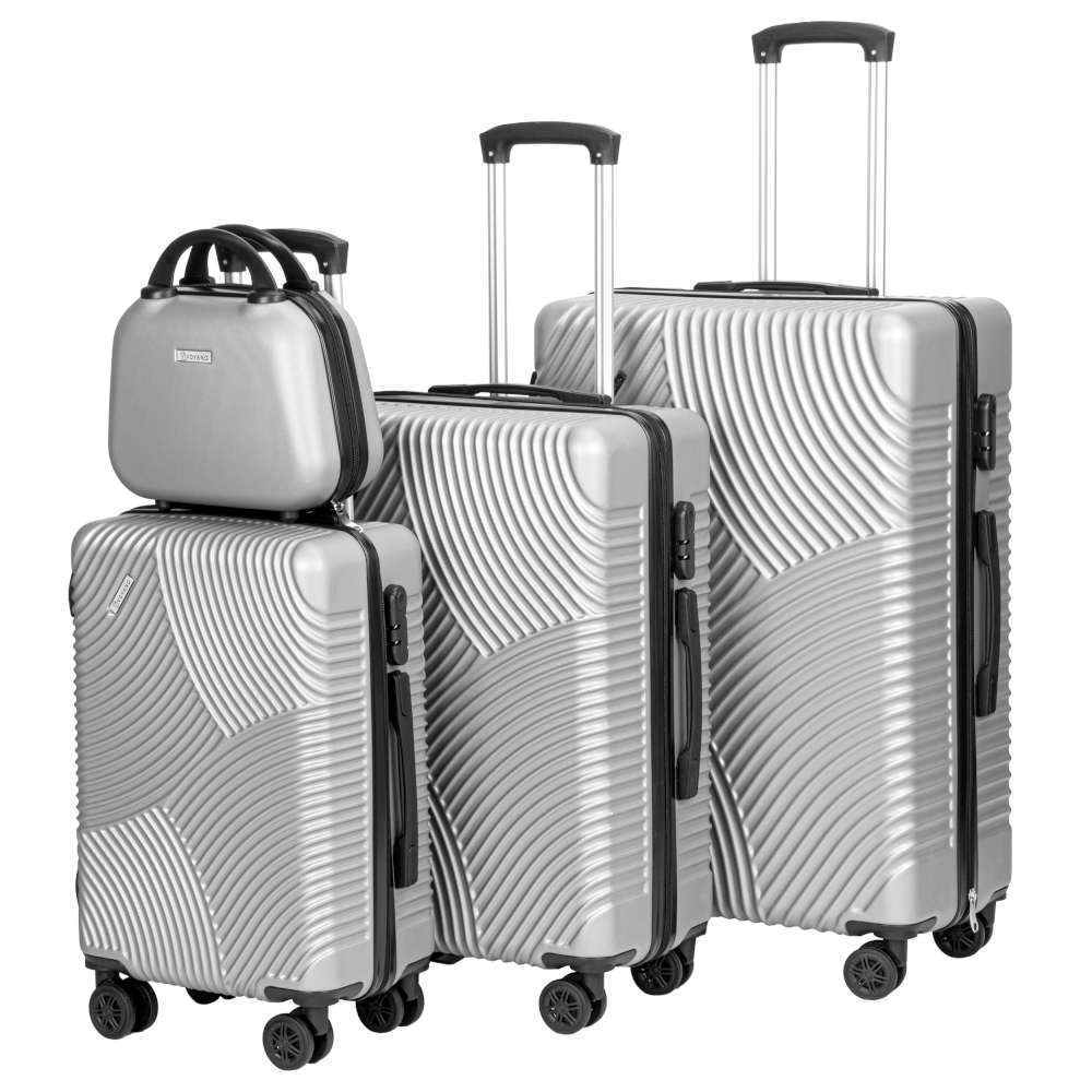 4 kelioninių lagaminų rinkinys AZORES SILVER 4in1