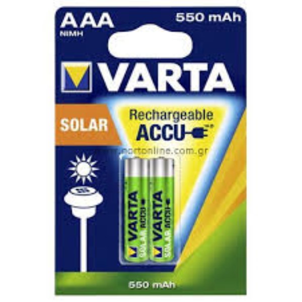 Akumuliatorius baterija Varta AAA Solar 550m Ah 1,2 V 2 vnt