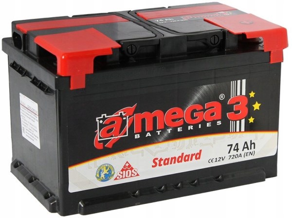 Akumuliatorius 12V 74Ah 720A A-Mega Standart