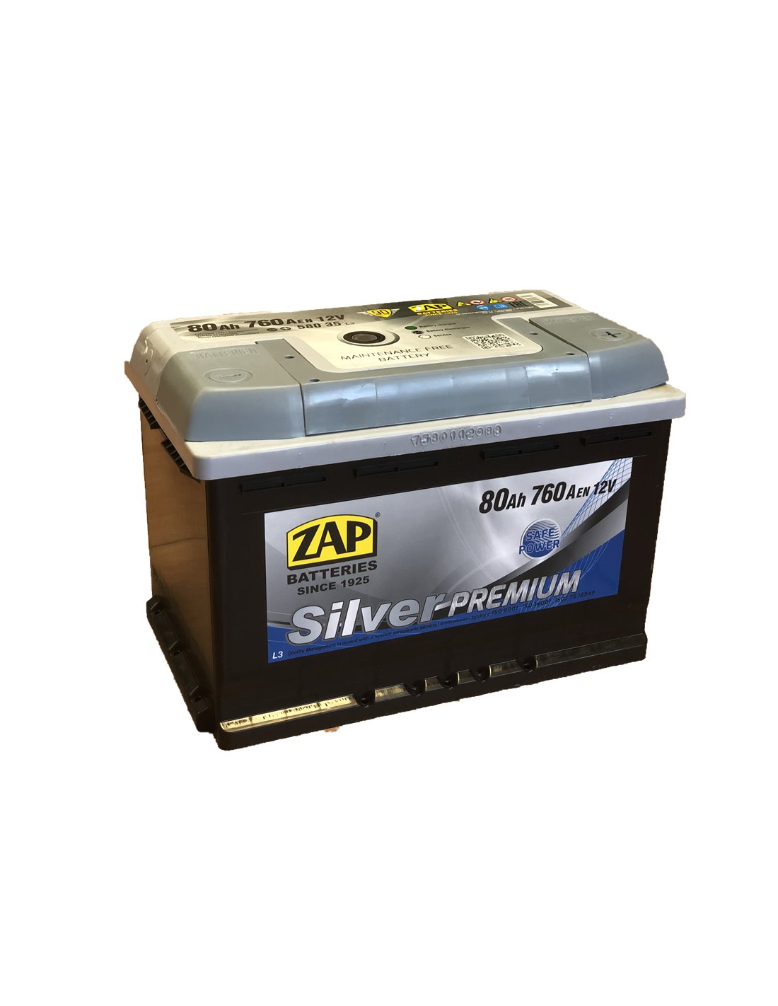 ZAP Silver Premium akumuliatorius 12V 80Ah 760A