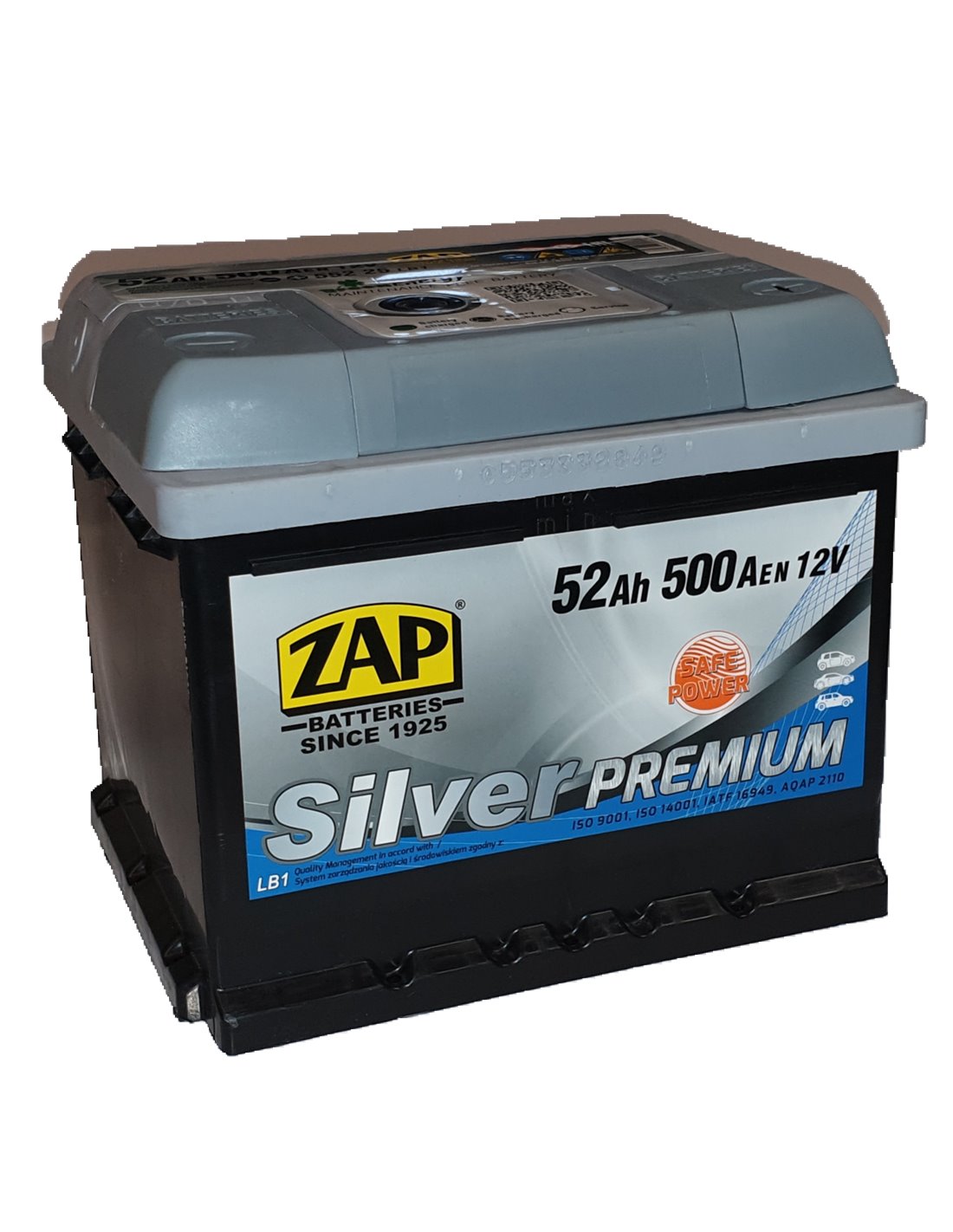 ZAP Silver Premium akumuliatorius 12V 52Ah 500A