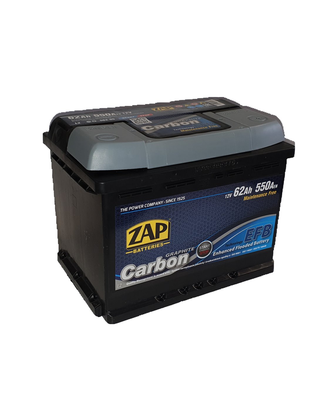 ZAP Carbon EFB akumuliatorius 12V 62Ah 550A