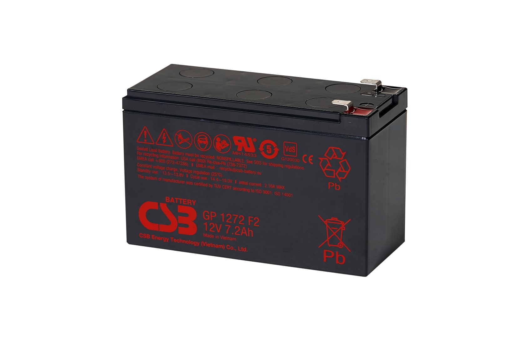 Baterija nepertraukiamo maitinimo šaltiniui CSB GP1272F2 12V 7.2Ah