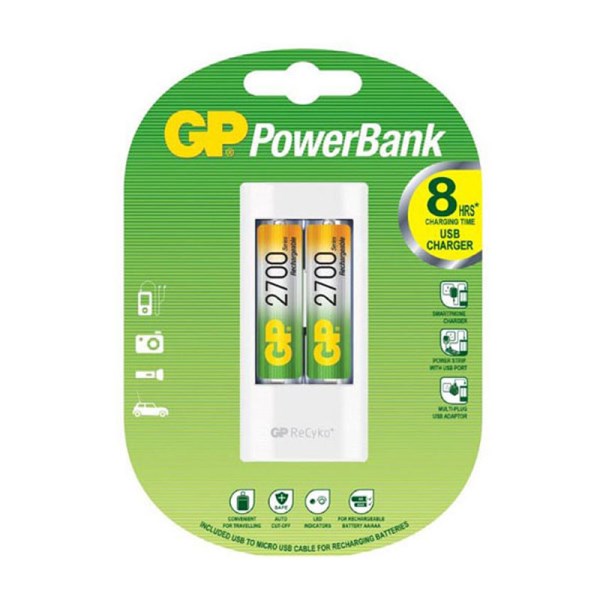 Įkroviklis akumuliatorių Free GP U211, 2 x AA 2700