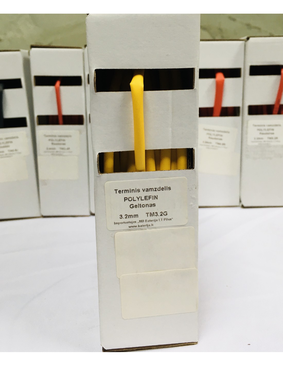 Termo vamzdelis 3,2/1,6mm klijų danga (geltonas)