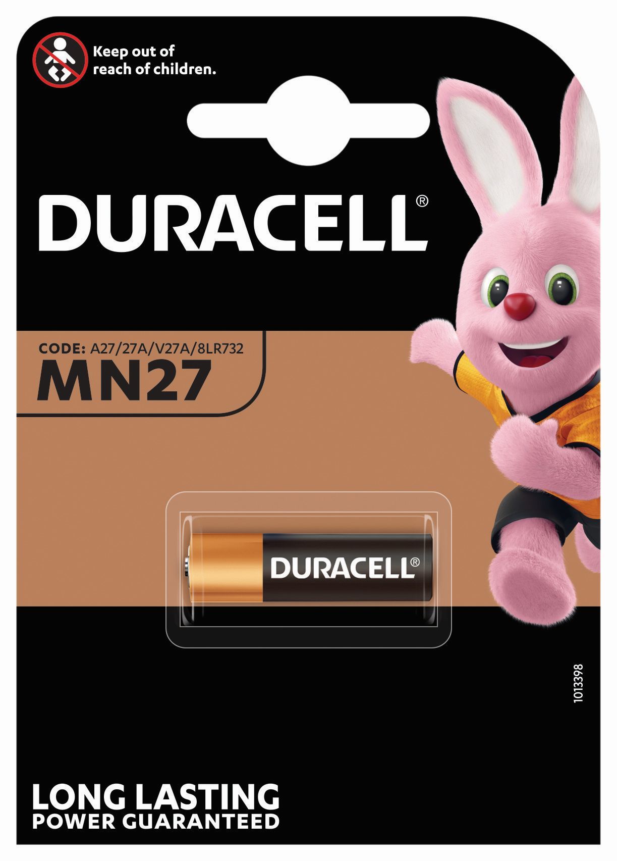 "Duracell MN 27" (LR27) lizdinė plokštelė 1vnt.