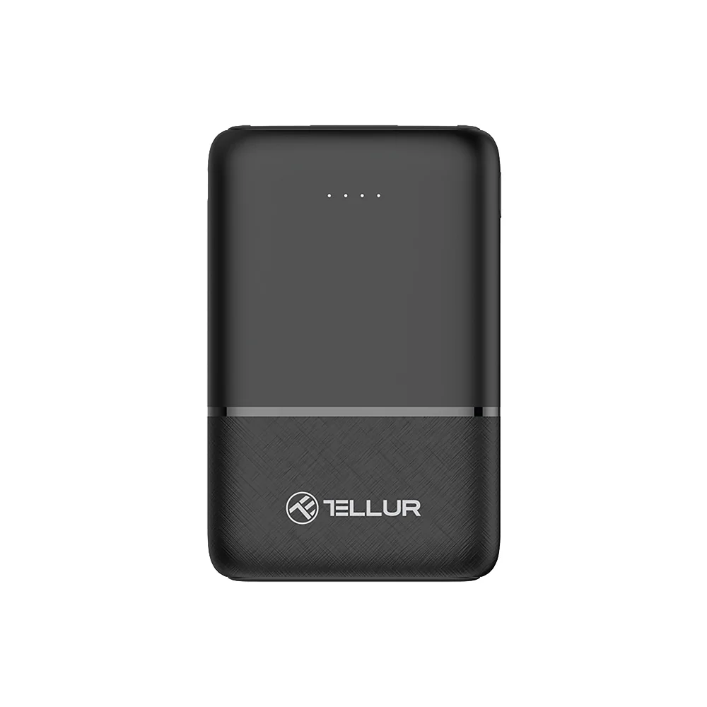 Tellur 5000mAh power bank 2xUSB+USB-C+MicroUSB black