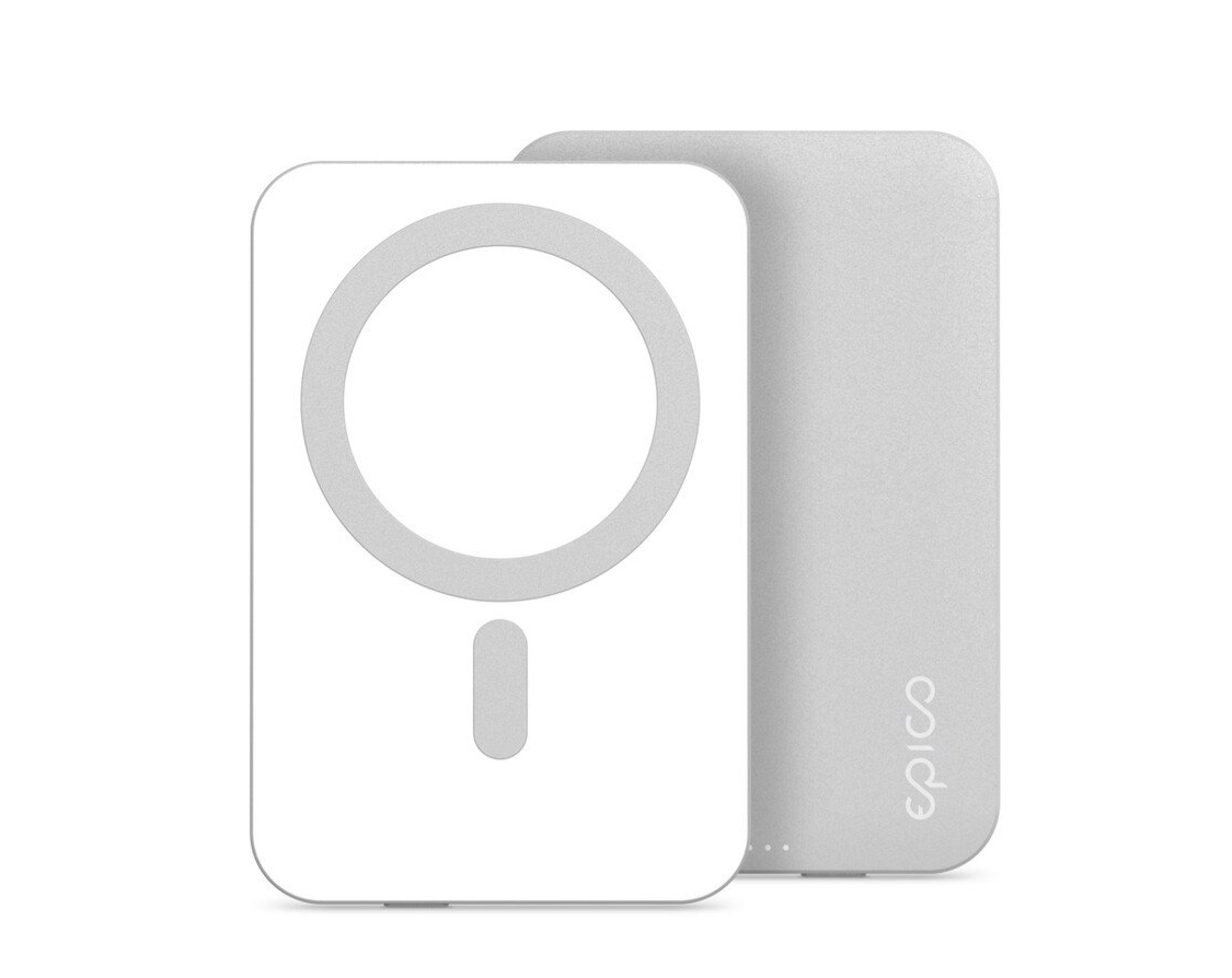Nešiojamas įkroviklis (Power bank) Epico Magsafe, 5000 mAh, balta