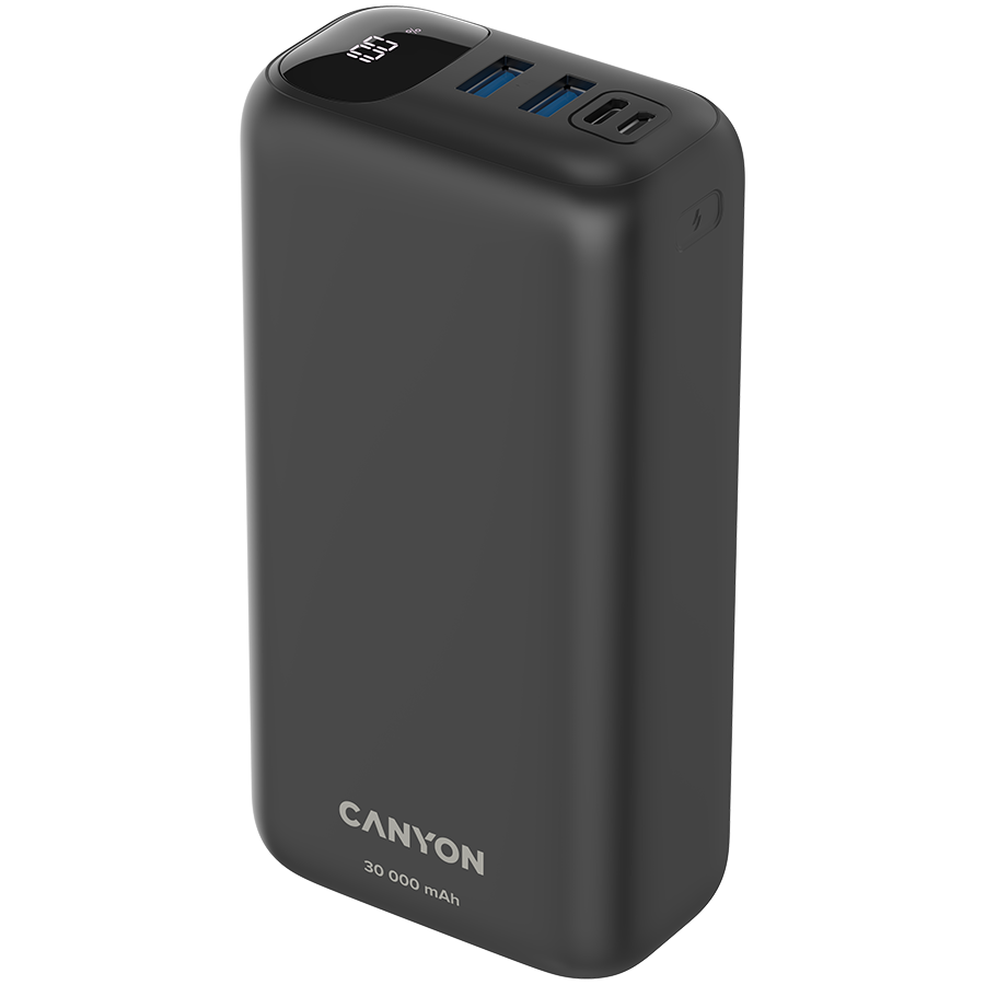 Išorinė baterija CANYON PB - 301, 30000mAh Li-poly battery, Input Micro