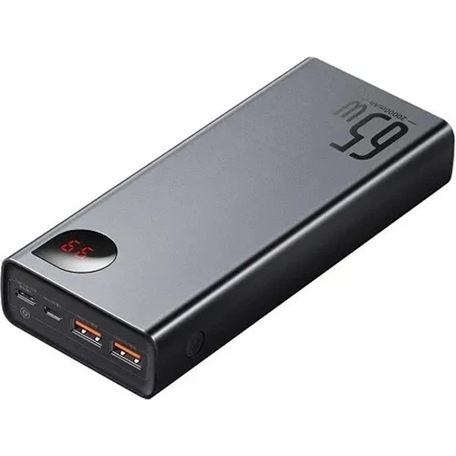 Išorinė baterija BASEUS 20000mAh su PD3.0 QC3.0 4xUSB + USB C 65W, Amblight juodas